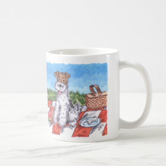 Tasse de blanc de l'été 11oz de Fox de fil (Droite)