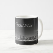 Tasse de blanc de noir d'horizon de San Francisco (Devant droit)
