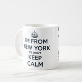 Tasse de blanc de sentiments de New York City (Devant gauche)
