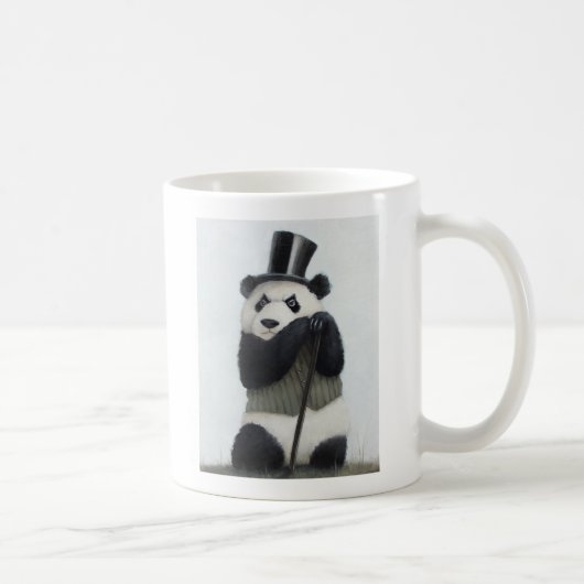 Tasse de blanc du panda 11oz de Perceval (Droite)