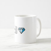 Tasse de #BLESSED avec le diamant (Devant droit)