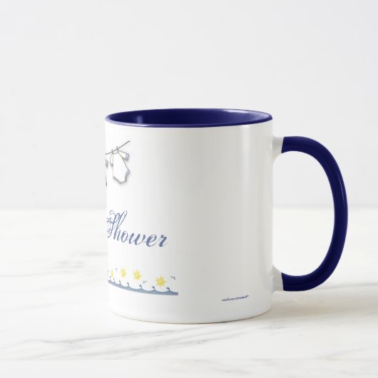 Tasse de bleu de baby shower (Droite)