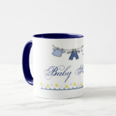 Tasse de bleu de baby shower (Devant gauche)