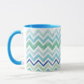 Tasse de bleu de Chevron (Gauche)