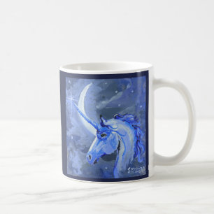 Tasse de bleu de licorne de lune