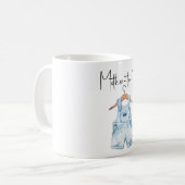 Tasse de boisson Future Maman Bleu Vintage Salopet (Devant gauche)