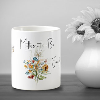 Tasse de boisson Maman future Bouquet de fleurs co
