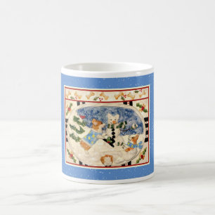 Tasse de bonhomme de neige de corgi