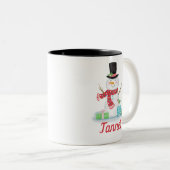 Tasse de bonhomme de neige de vacances d'hiver (Devant droit)