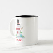 Tasse de bonhomme de neige de vacances d'hiver (Devant gauche)