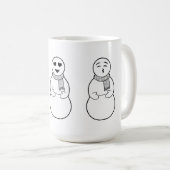 Tasse de bonhommes de neige d'Emoji (Devant droit)