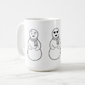 Tasse de bonhommes de neige d'Emoji (Devant gauche)