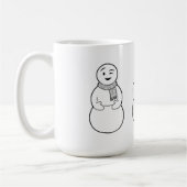 Tasse de bonhommes de neige d'Emoji (Gauche)