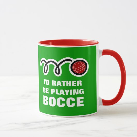 Tasse de boule de Bocce avec la citation drôle (Droite)