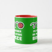 Tasse de boule de Bocce avec la citation drôle (Centre)
