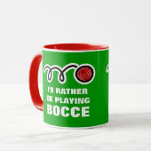Tasse de boule de Bocce avec la citation drôle (Devant gauche)