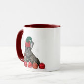 Tasse de bouledogue français de Noël (Devant gauche)