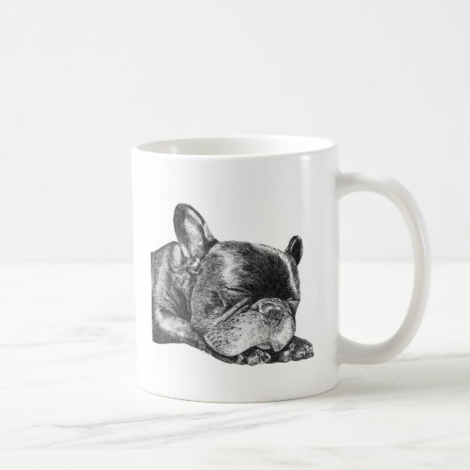 Tasse de bouledogue français de sommeil (Droite)
