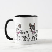 Tasse de bouledogue français et de café de Boston (Gauche)