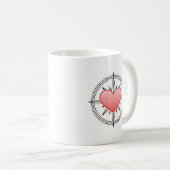 Tasse de boussole de coeur (Devant droit)