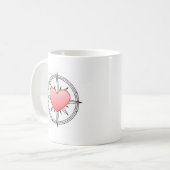 Tasse de boussole de coeur (Devant gauche)