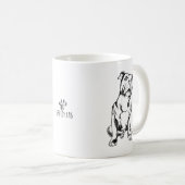 Tasse de bull-terrier du Staffordshire (Devant droit)