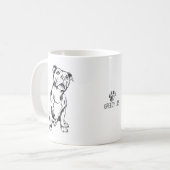 Tasse de bull-terrier du Staffordshire (Devant gauche)