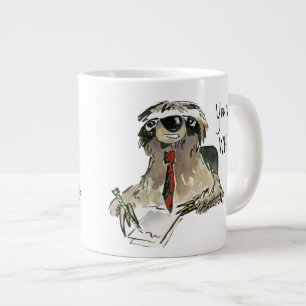 Tasse de bureau de paresse de bande dessinée
