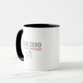 Tasse de bureau drôle Amour Langage Zéro Boîte de (Devant gauche)