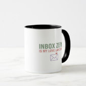 Tasse de bureau drôle Amour Langage Zéro Boîte de (Devant droit)