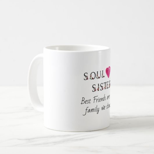 tasse de cadeau de bestie pour ma soeur d'âme (Devant gauche)