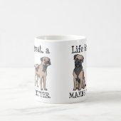 Tasse de cadeau de chien de Terrier de frontière (Centre)