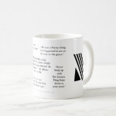 Tasse de cadeau de citation de Quentin Crisp (Devant droit)