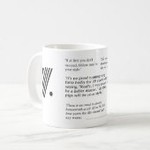 Tasse de cadeau de citation de Quentin Crisp (Devant gauche)