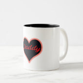 Tasse de cadeau de coeur d'amour de papa (Devant droit)