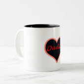 Tasse de cadeau de coeur d'amour de papa (Devant gauche)