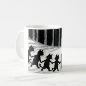 Tasse de cadeau de lune de chat noir (Devant gauche)