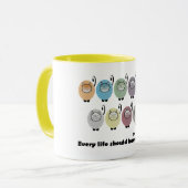 Tasse de cadeau de neuf chats (Devant gauche)