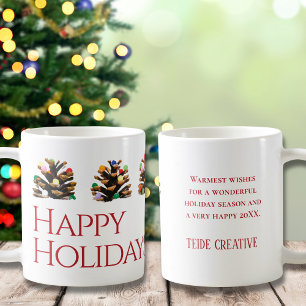 Tasse de cadeau de Noël d'entreprise unique modern
