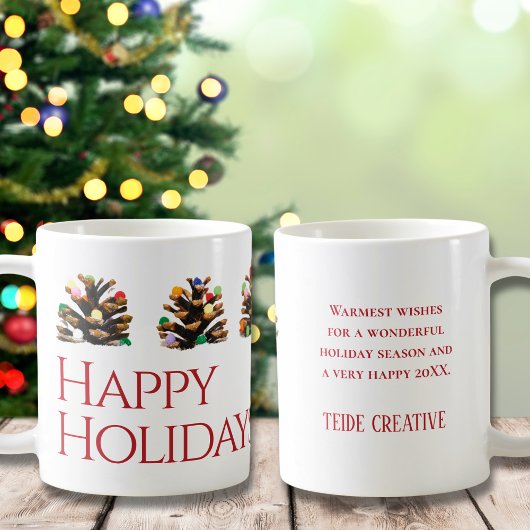 Tasse de cadeau de Noël d'entreprise unique modern