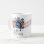 Tasse de cadeau de photographie, avec la citation (Devant gauche)