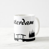 Tasse de cadeau de point de repère d'Amsterdam (Devant droit)