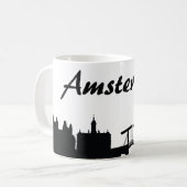 Tasse de cadeau de point de repère d'Amsterdam (Devant gauche)