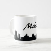 Tasse de cadeau de point de repère de Madrid, (Devant gauche)