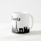 Tasse de cadeau de point de repère de Paris, (Devant droit)