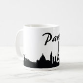 Tasse de cadeau de point de repère de Paris, (Devant gauche)