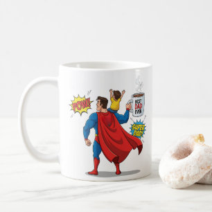 Tasse de cadeau de super-héros modifiable super pa