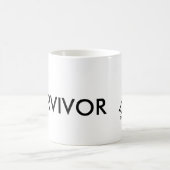 Tasse de cadeau de "survivant" de Cancer (Centre)