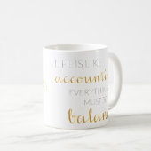 Tasse de cadeau pour le comptable avec l'alphabet (Devant droit)