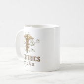 Tasse de caducée de pédiatre de roche de pédiatrie (Devant gauche)